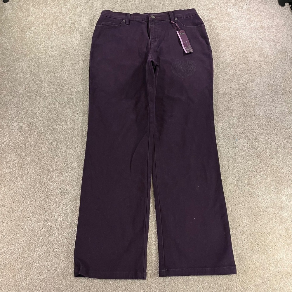 Gloria Vanderbilt Amanda Jeans Womens 8 Short Purple NEW Tapered High Rise Denim
